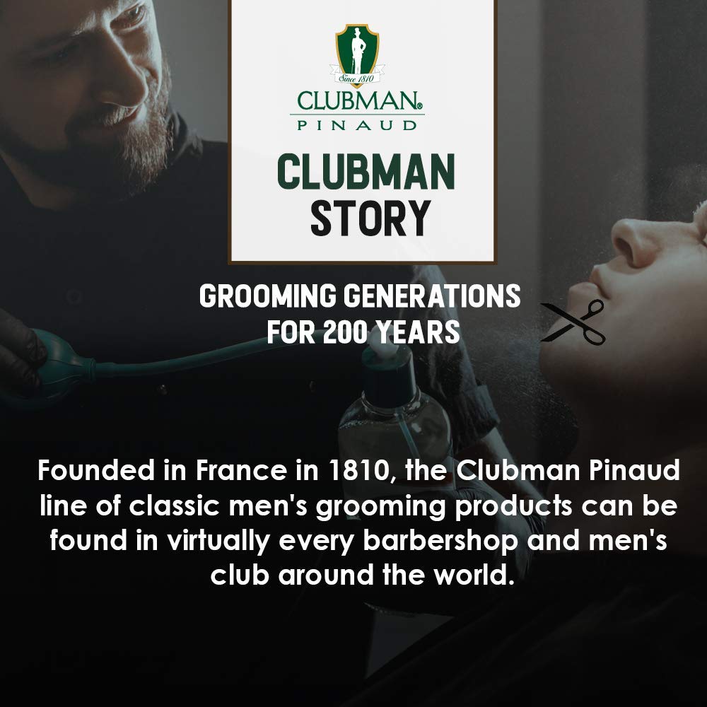 Clubman Pinaud Finest Powder scent profile with fresh masculine aroma.