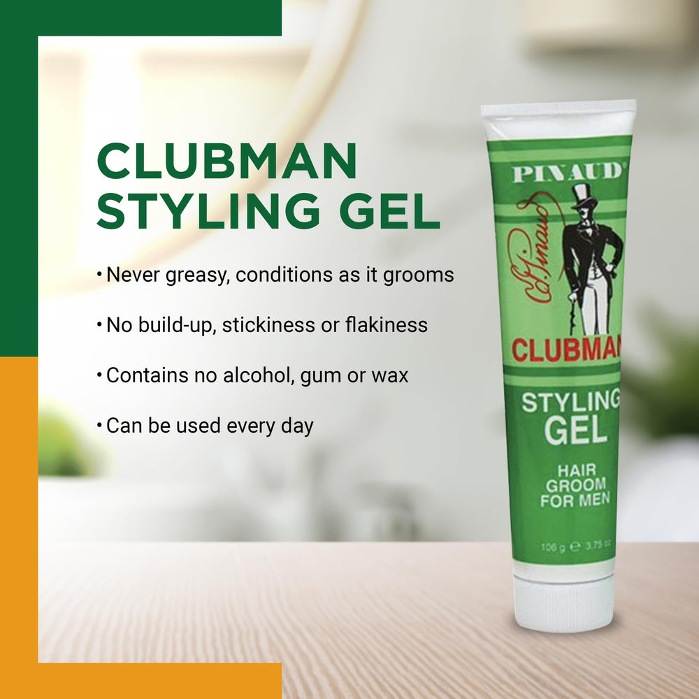 Clubman Pinaud Gel, peinado después del uso, aspecto natural