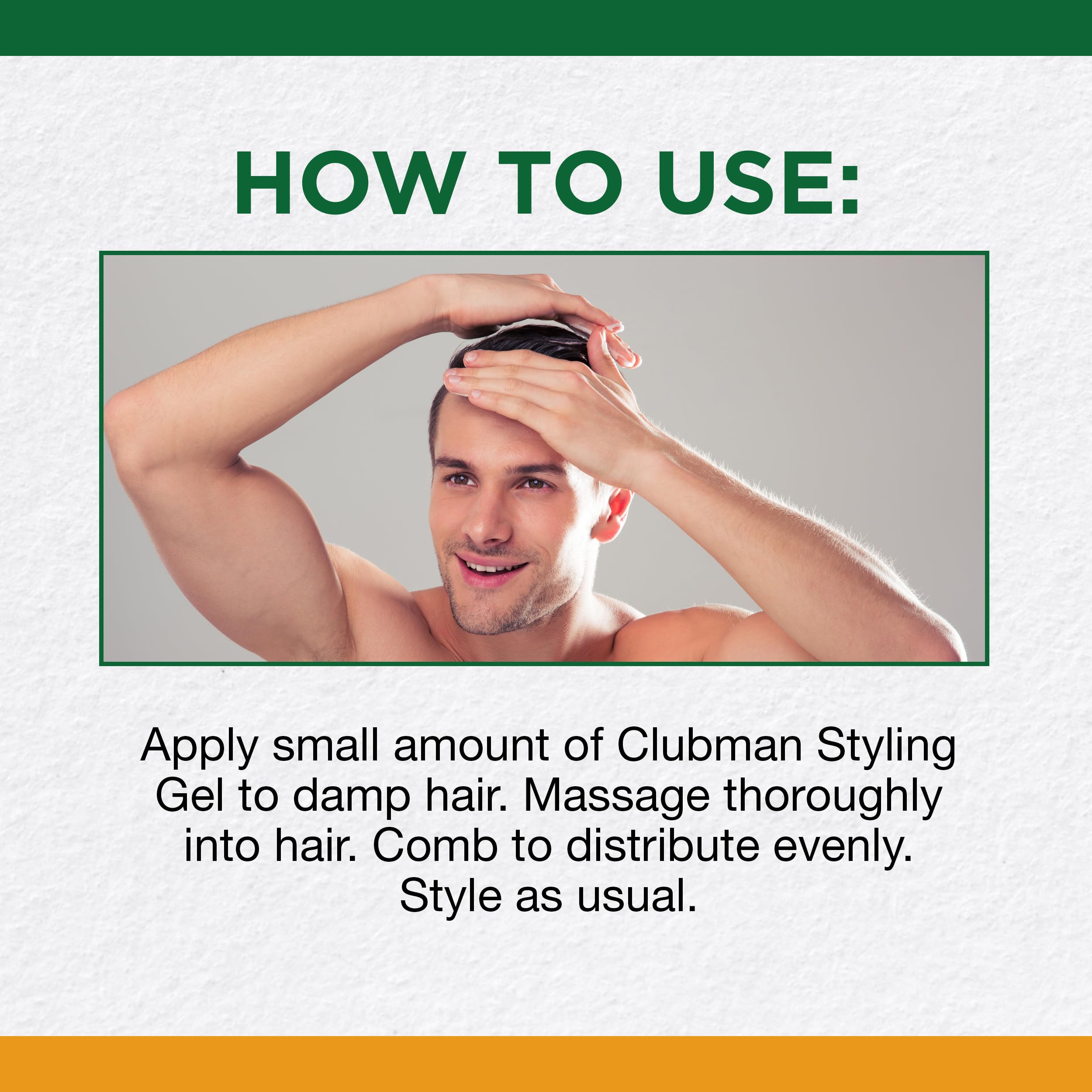 Clubman Pinaud Hair Styling Gel barber shop staple for everyday grooming.