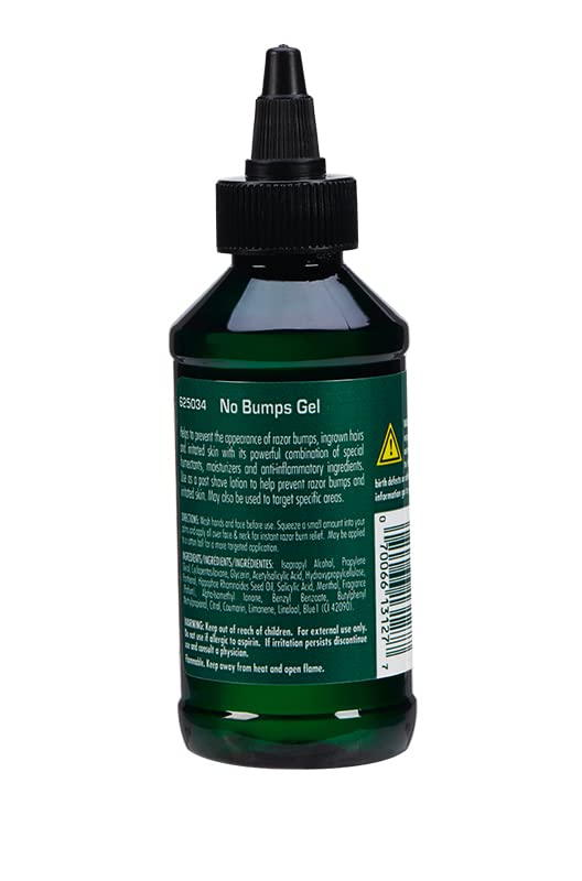 Official Clubman No Bumps Gel packaging with safety info