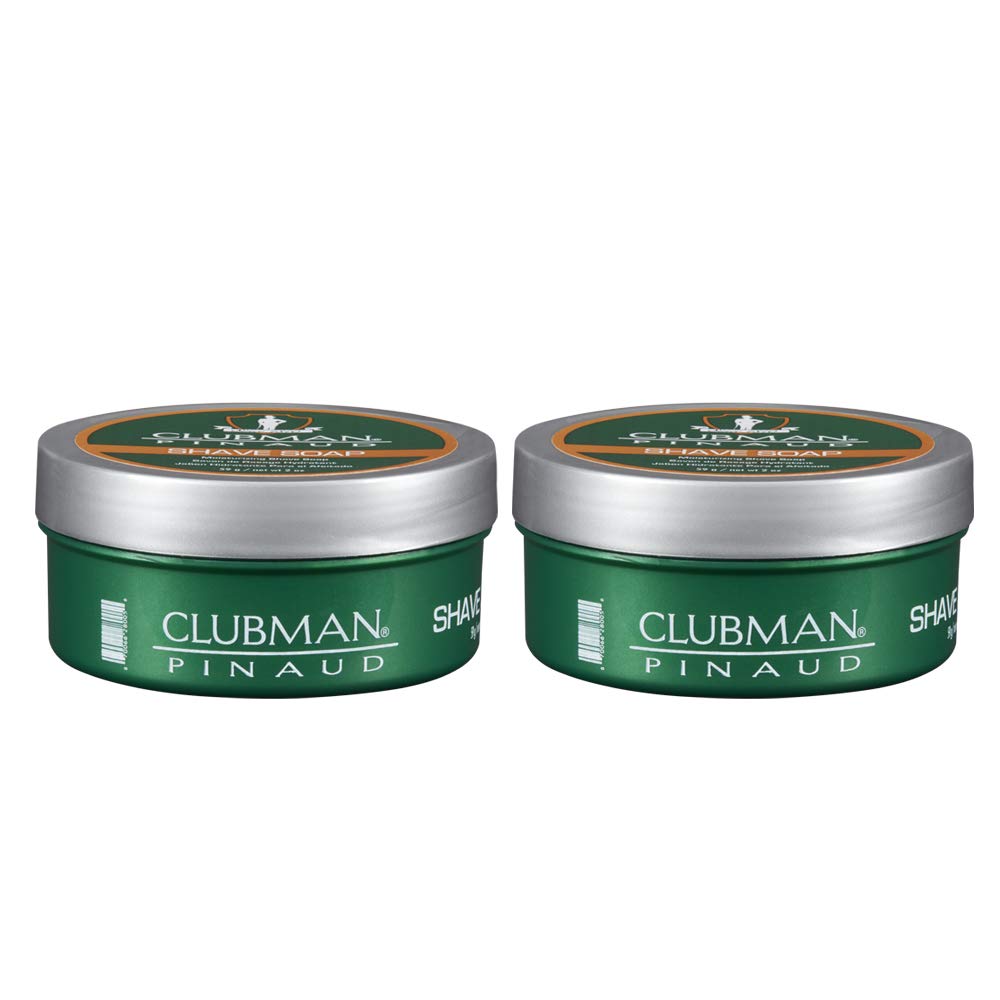 Clubman Pinaud shave soap pack 2oz for at-home grooming.