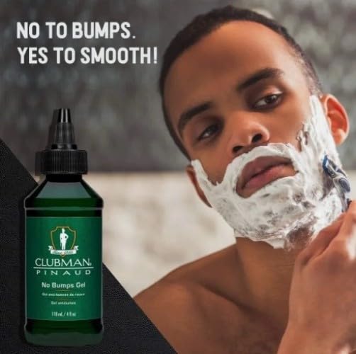 Clubman Razor Bumps Stopper Gel travel bottle ideal for on-the-go grooming.
