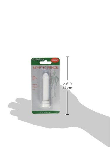 Clubman Styptic Pencil Jumbo 3-Pack application on skin, provides instant precision.
