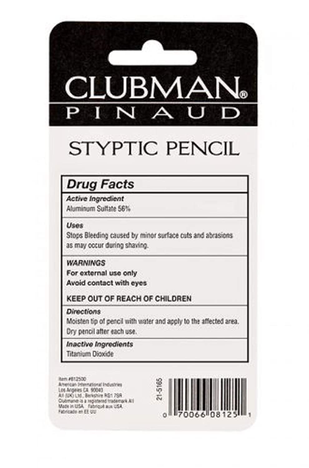 Clubman Styptic Pencil Jumbo 3-Pack pencils, ideal for stopping minor cuts on skin.