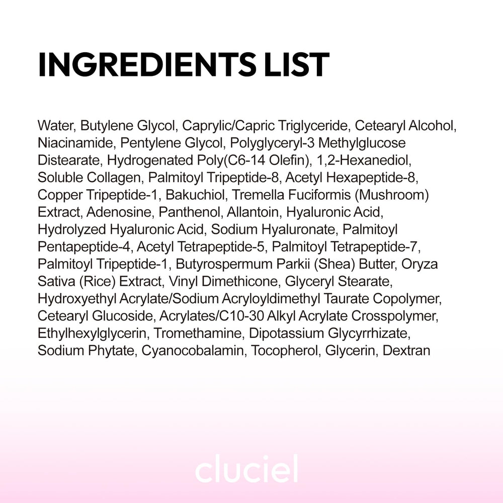 cluciel crema de colágeno con péptidos y niacinamida nutre.