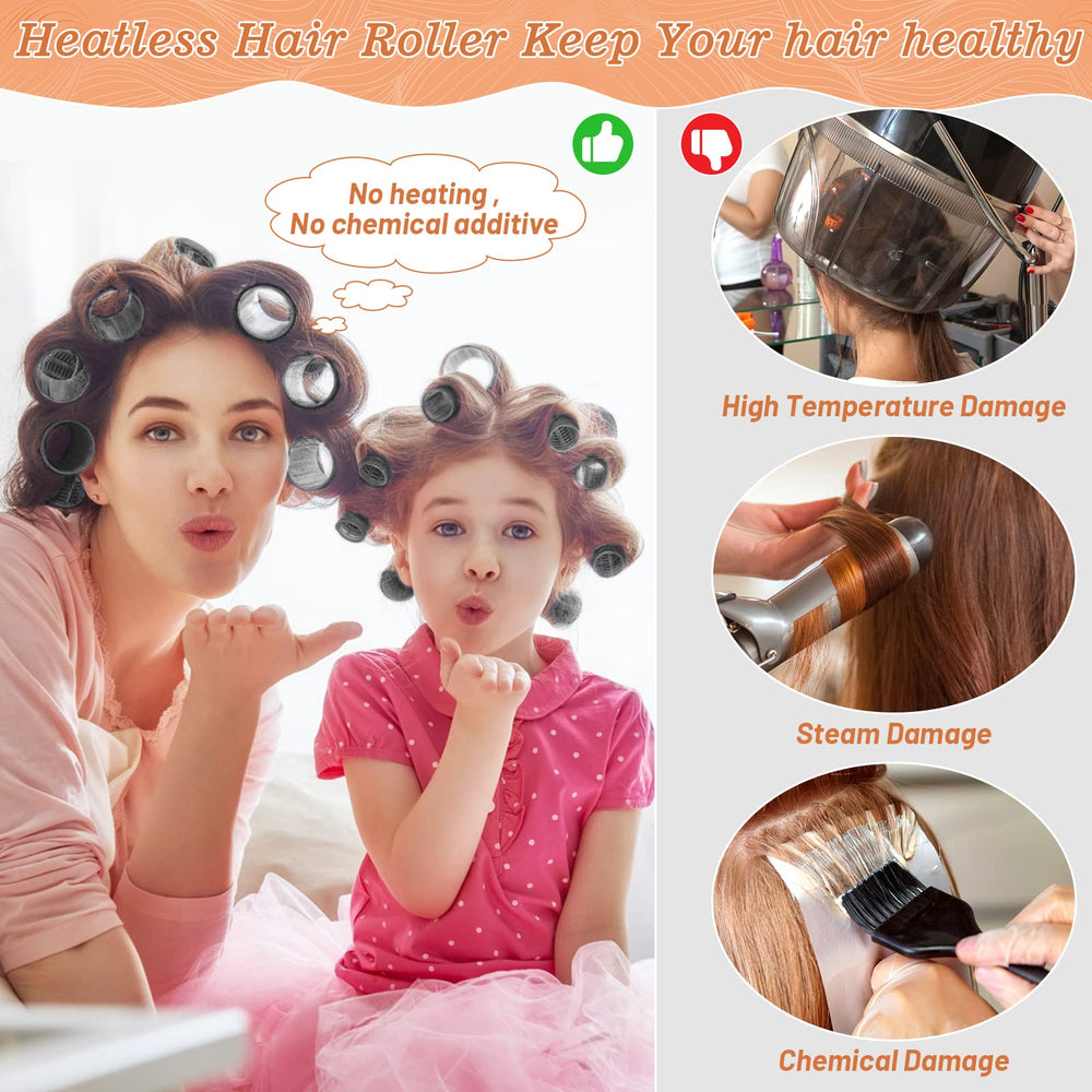 Cludoo jumbo to small rollers suit all hair lengths and textures.