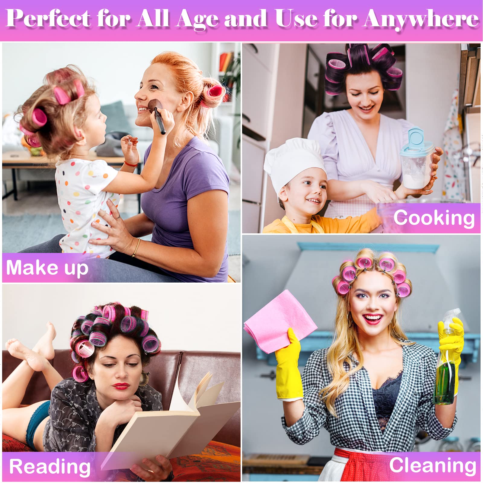 Cludoo no-heat curling method with rollers for gentler styling
