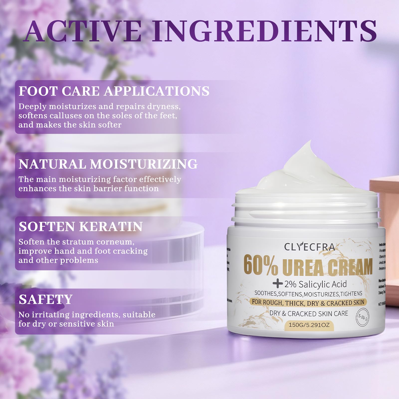 Clyecfra crema urea60 pies-talones: suaviza talones y callos.