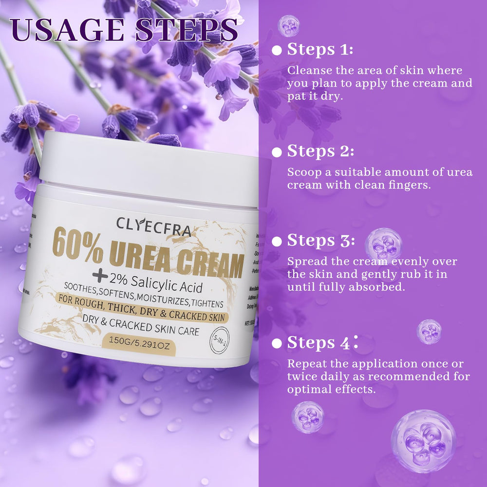 Clyecfra crema urea60 textura-cremosa: absorción rápida sin grasa.