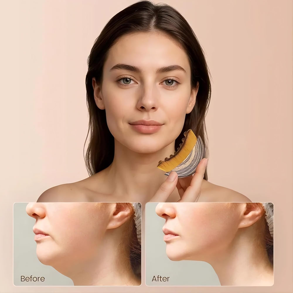 CMJ PRO 2PCS facial lymphatic drainage brushes lift cheeks for sculpted contours.