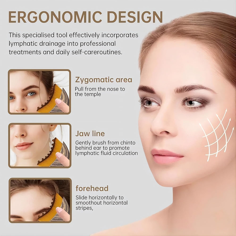 CMJ PRO 2PCS facial lymphatic drainage brushes promote circulation for natural glow.