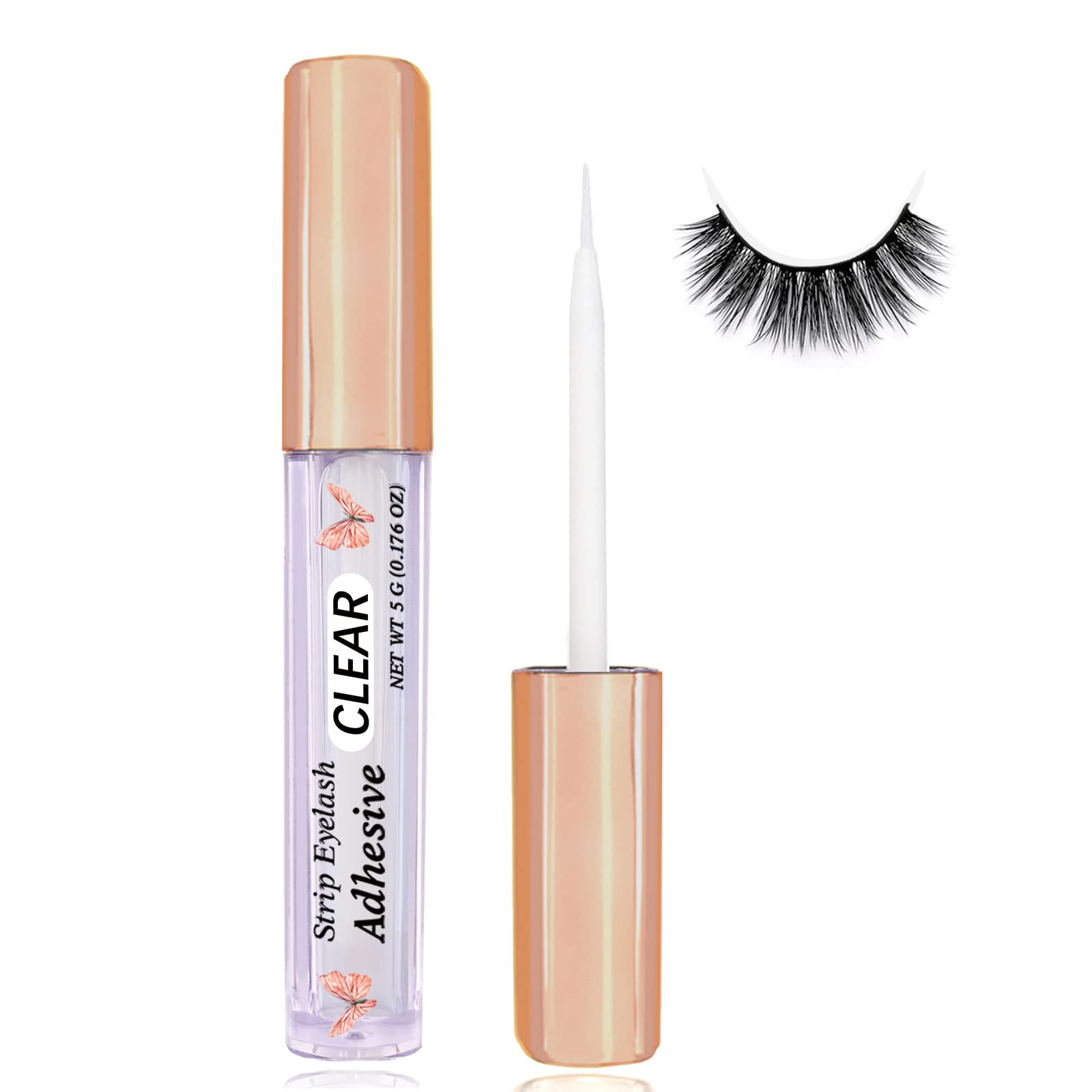 CMNRO clear lash glue bottle close-up for sensitive eyes and long-lasting hold