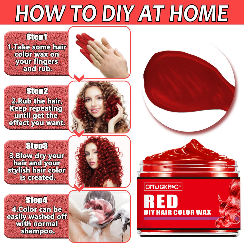 CMWGKBC party-ready hair color wax for events and creativity.