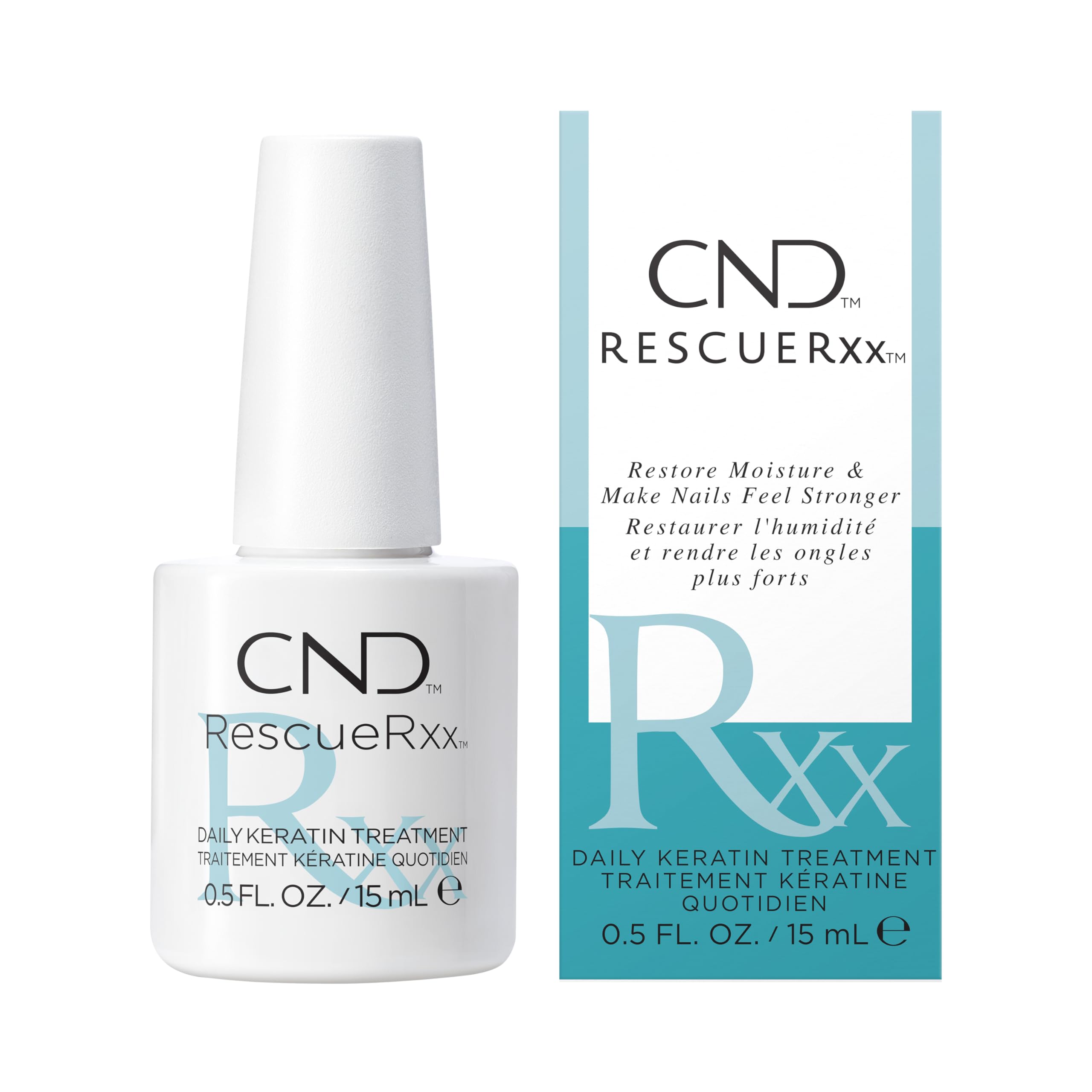 CND RescueRxx: botella de keratina para uñas fuertes.