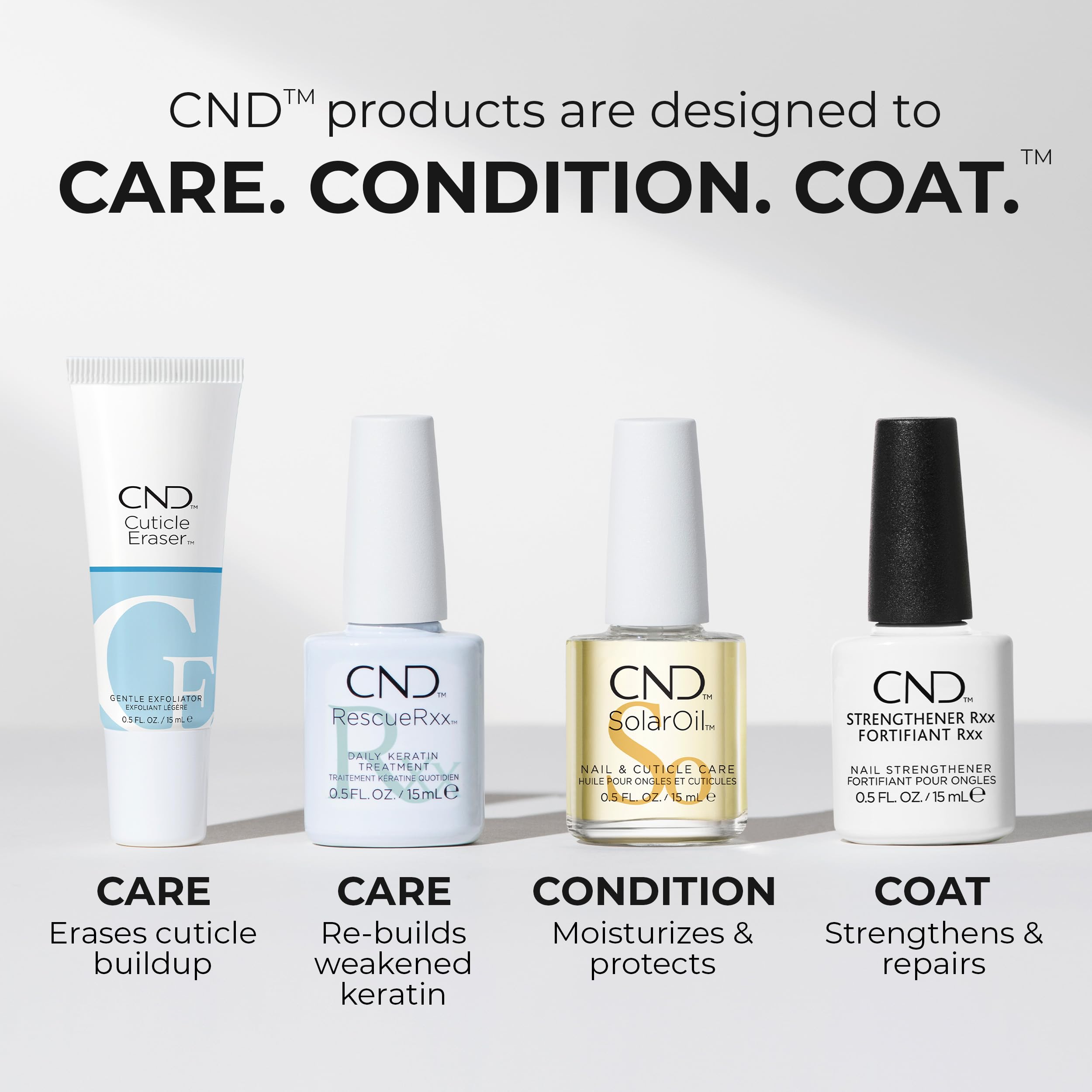 CND SolarOil cuidado de uñas y cutículas para resultados suaves.