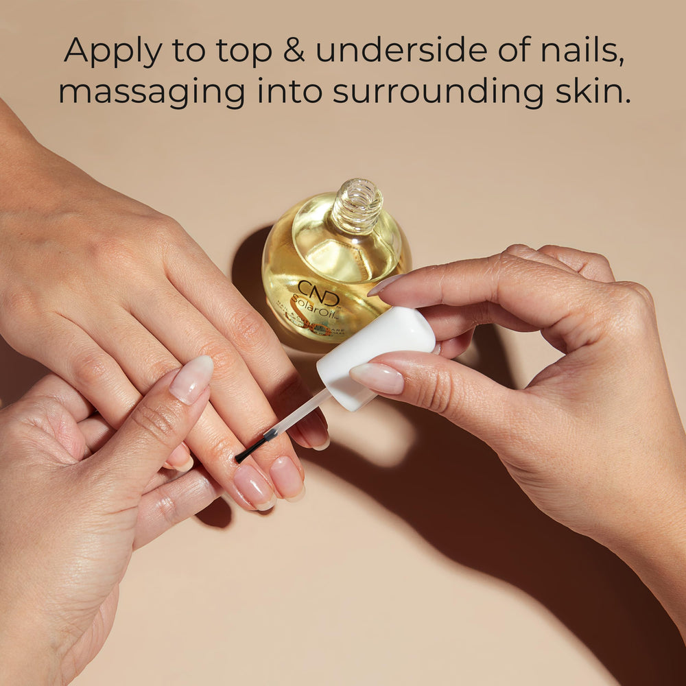 Nails and polish stay flexible after SolarOil treatment.