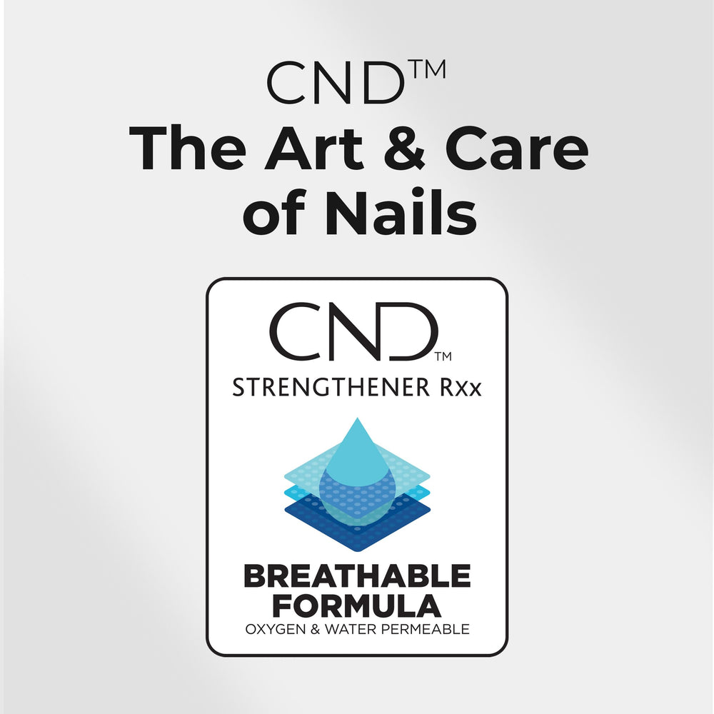 CND Strengthener RXx protección para uñas, resistencia diaria.