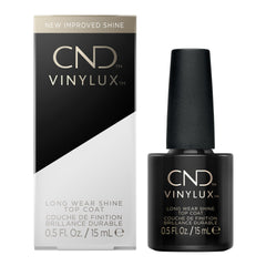 CND Vinylux capa superior brillo rápido para un acabado brillante y duradero.