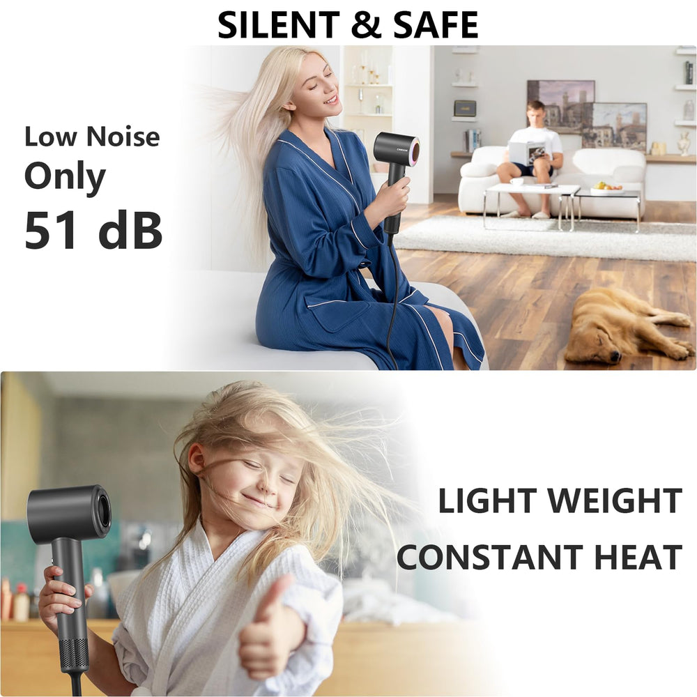 CNMSGM compact blow dryer ideal for travel and small spaces