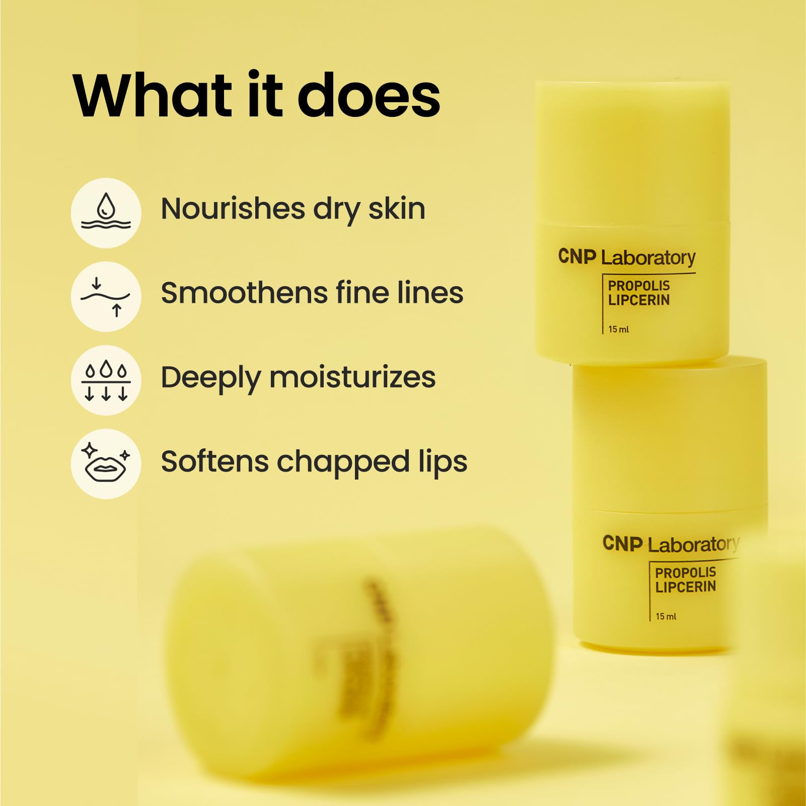 CNP Lipcerin en envase giratorio permite uso higiénico y preciso