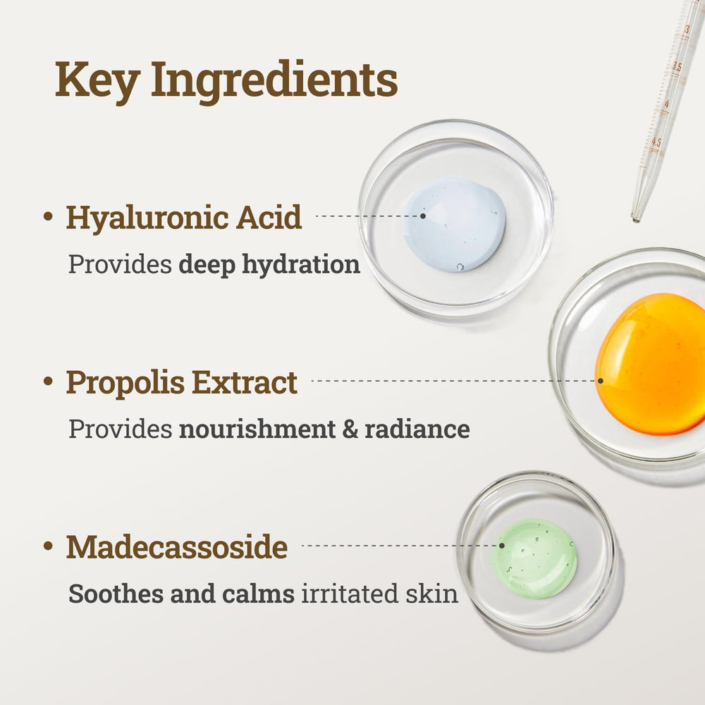 CNP Honey Glow Serum application on skin suggests immediate hydration.