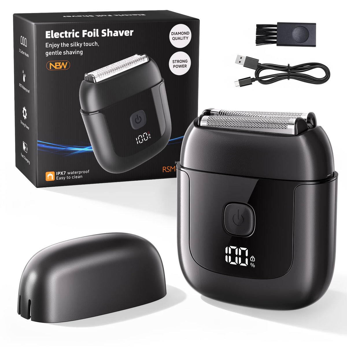 Cnunkn electric foil shaver with 3 floating blades delivers gentle closeness