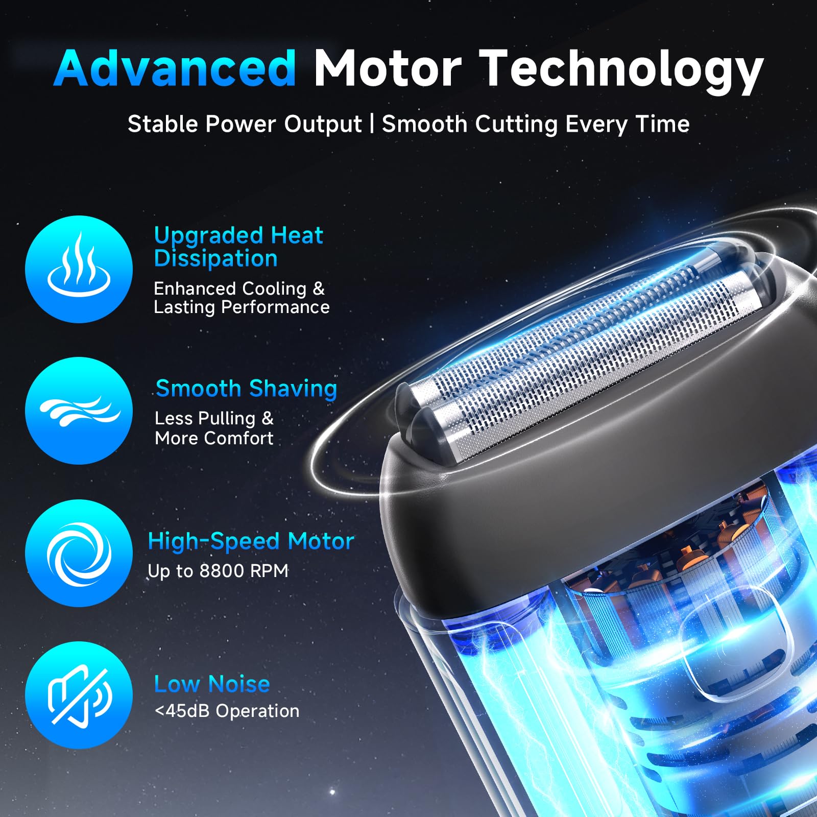 Cnunkn shaver featuring USB-C charging and an LED display