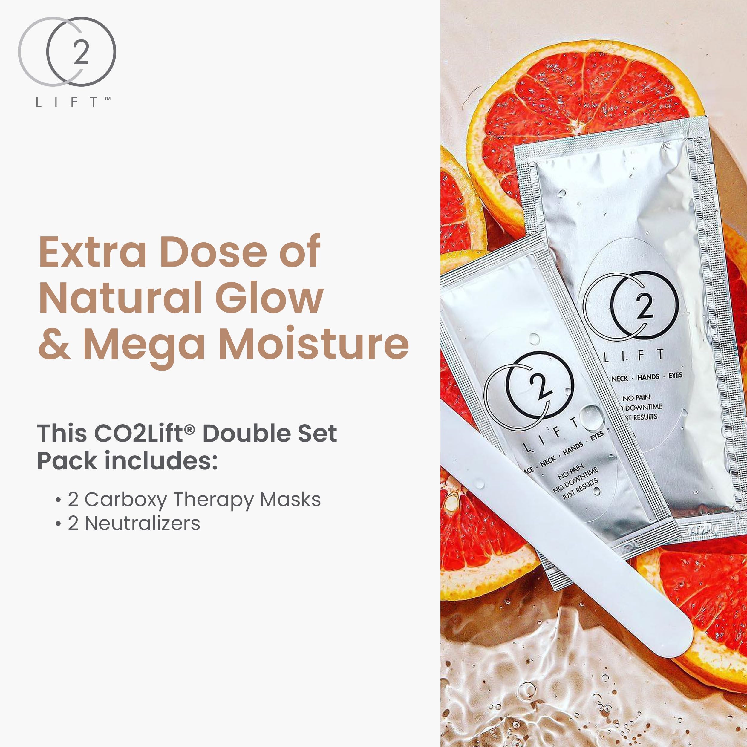 CO2Lift Carboxy Gel Mask after-use glow indicating brighter skin
