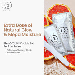 CO2Lift Carboxy Gel Mask after-use glow indicating brighter skin