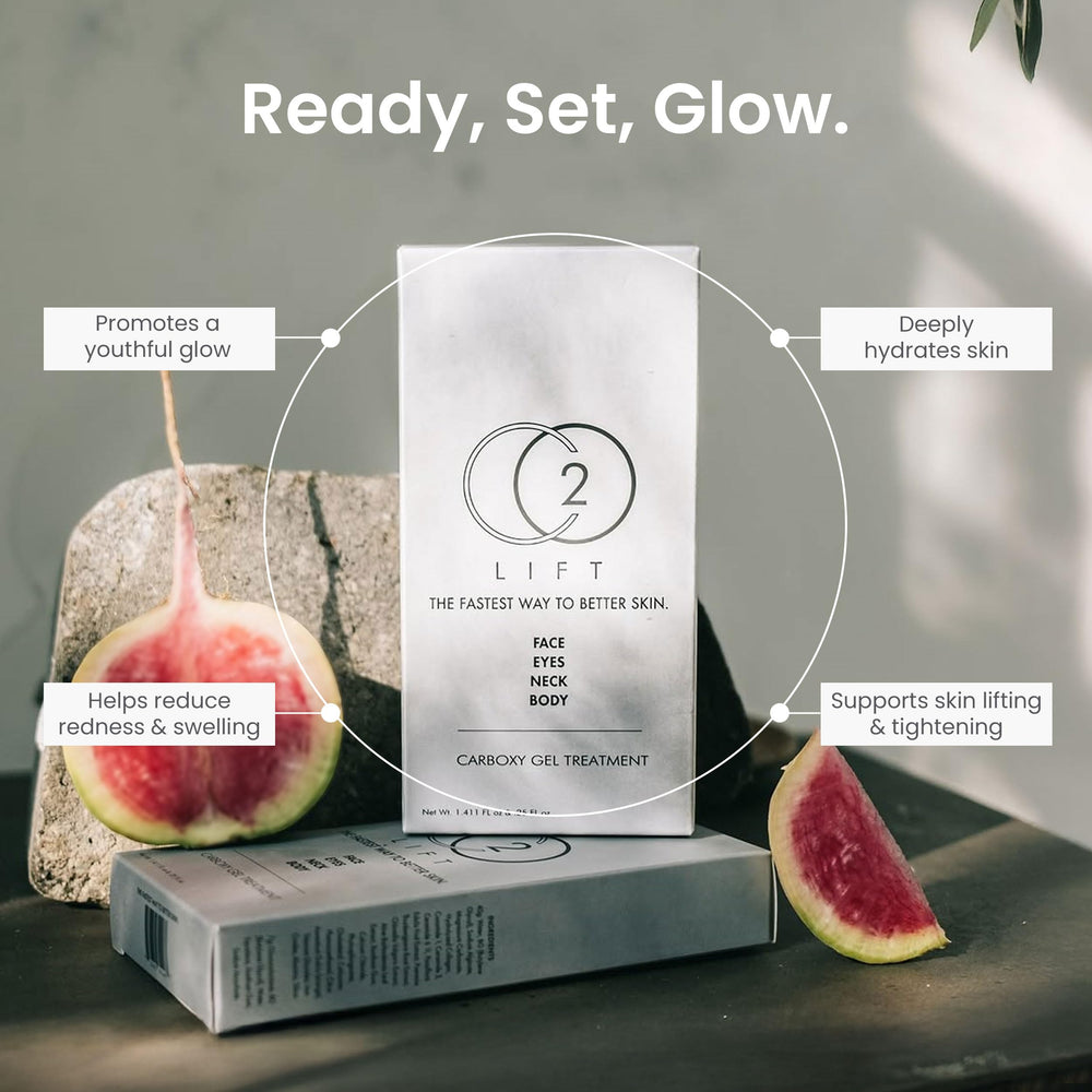 CO2Lift Carboxy Gel Mask spa-style bathroom scene for home treatment
