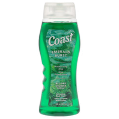 Coast Emerald Burst Ducha: botella con espuma abundante para una limpieza suave e hidratante.