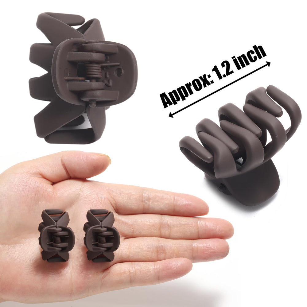 Cobahom clip marron para un acabado discreto y sujeción confiable.