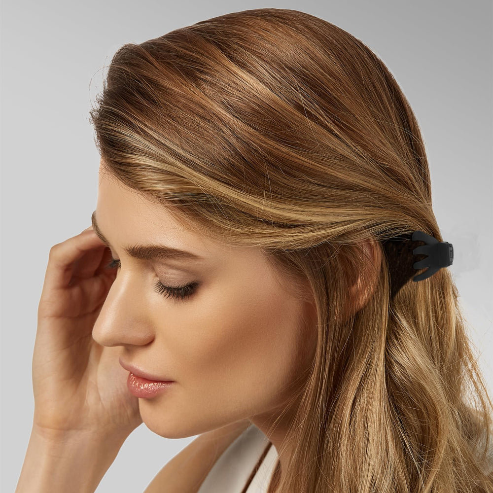 Cobahom clip negro para recogidos rápidos y discreción elegante.