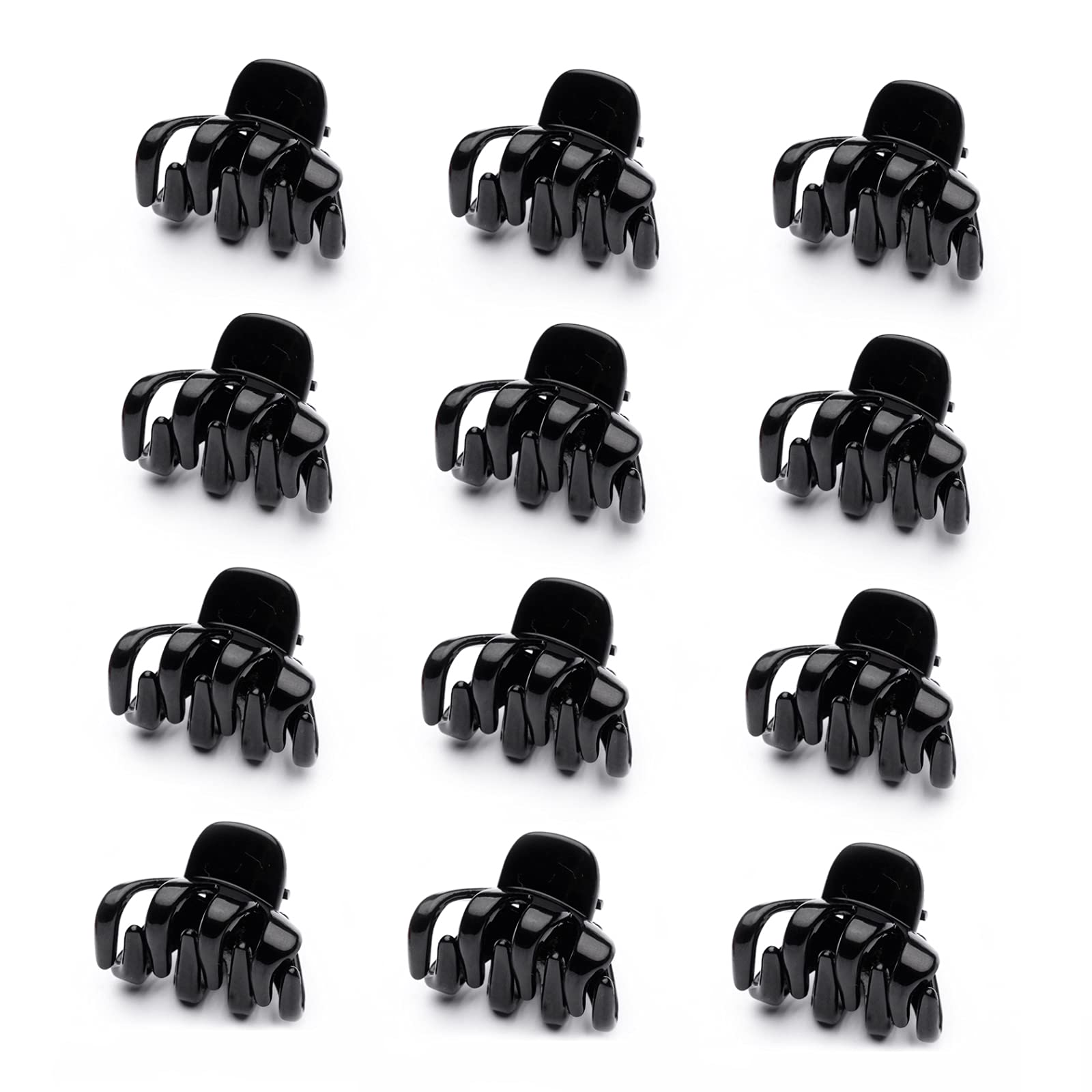 Cobahom pinza cabello pequeña 1-2 pulgadas negra para cabello fino y fácil de usar
