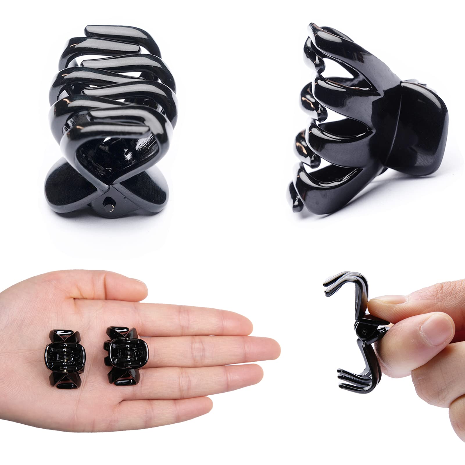 Cobahom pinza cabello uso diario negra ideal para peinados diarios
