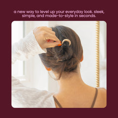 Cobana gold French Hair Pin stabilizing a chic twist with secure hold.