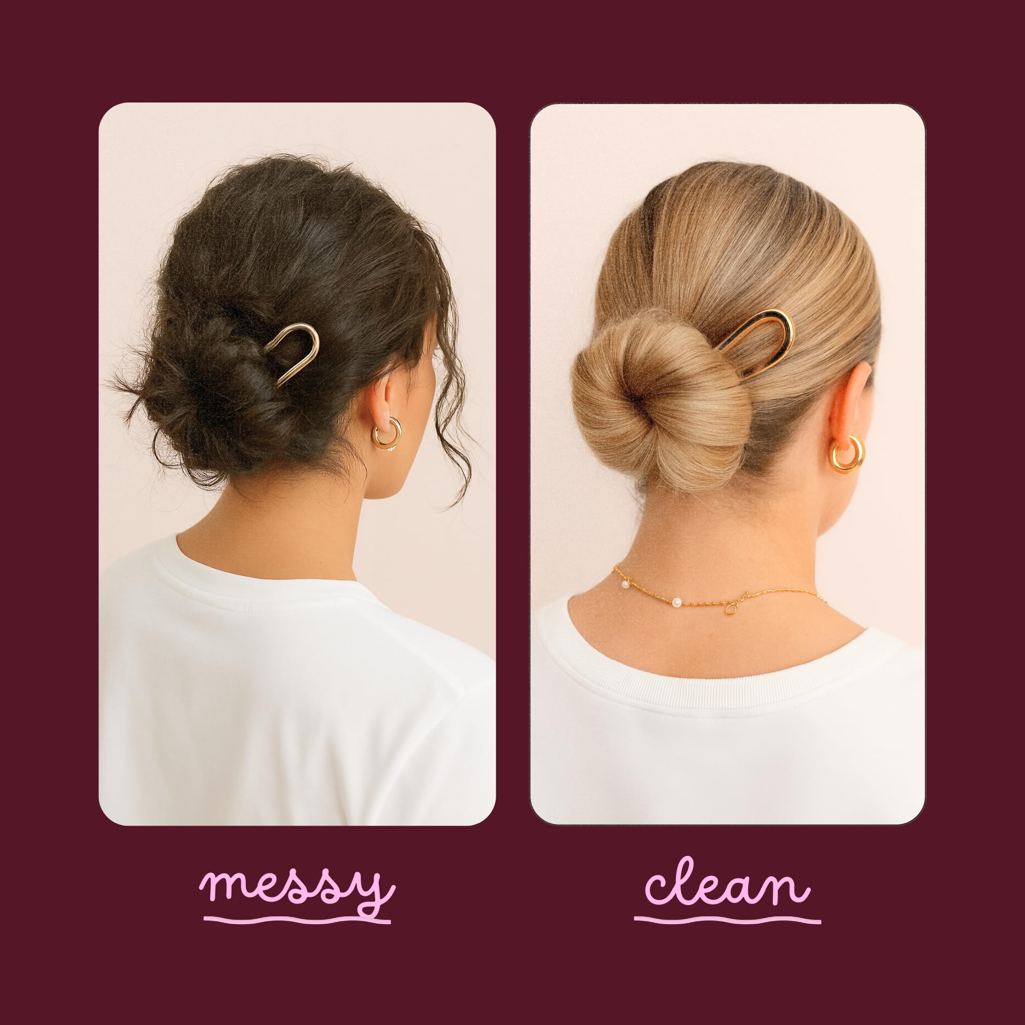 Cobana lightweight durable hair pin stays comfortable while lasting through events.