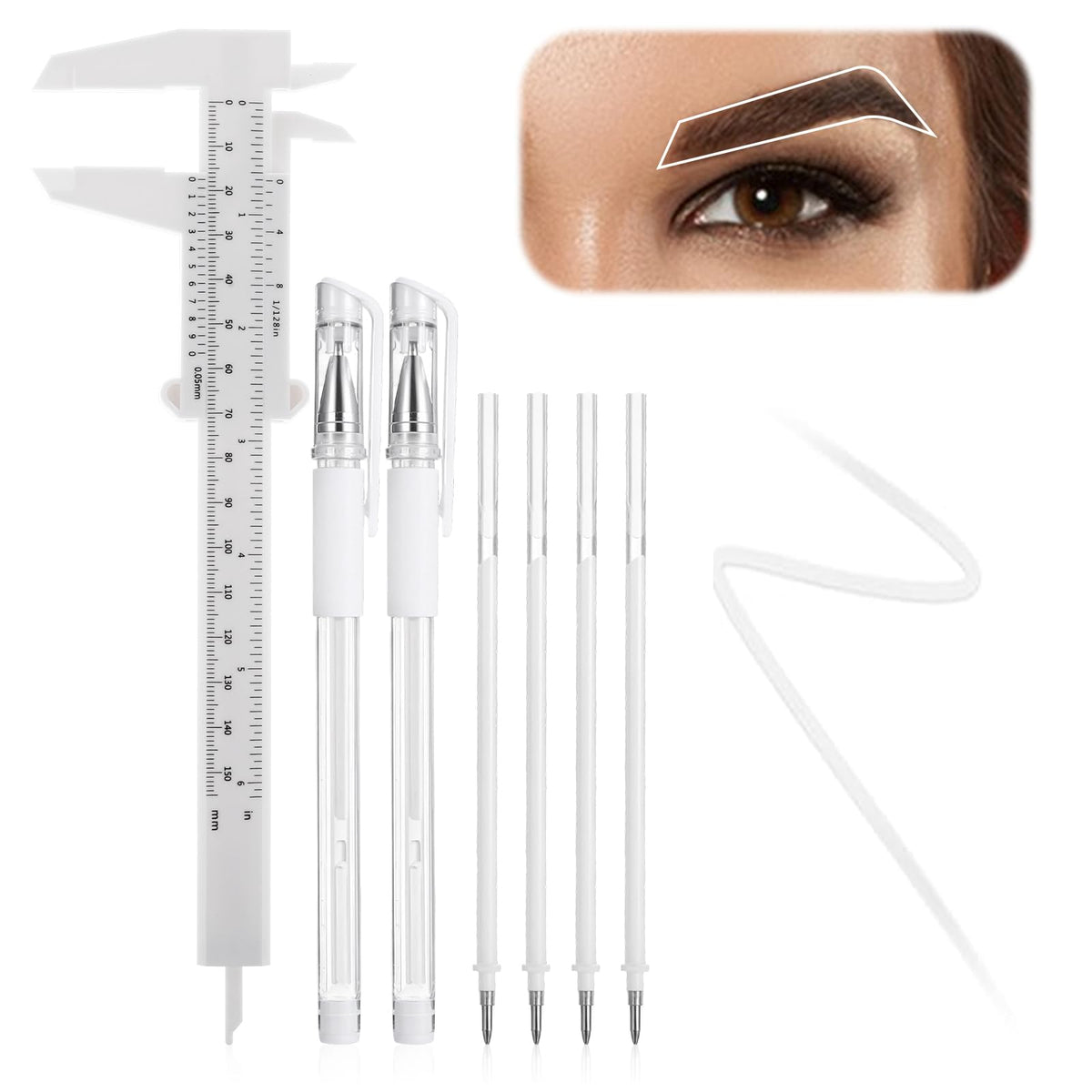 Cobee set cejas mapeo preciso para delinear trazos uniformes con precisión.
