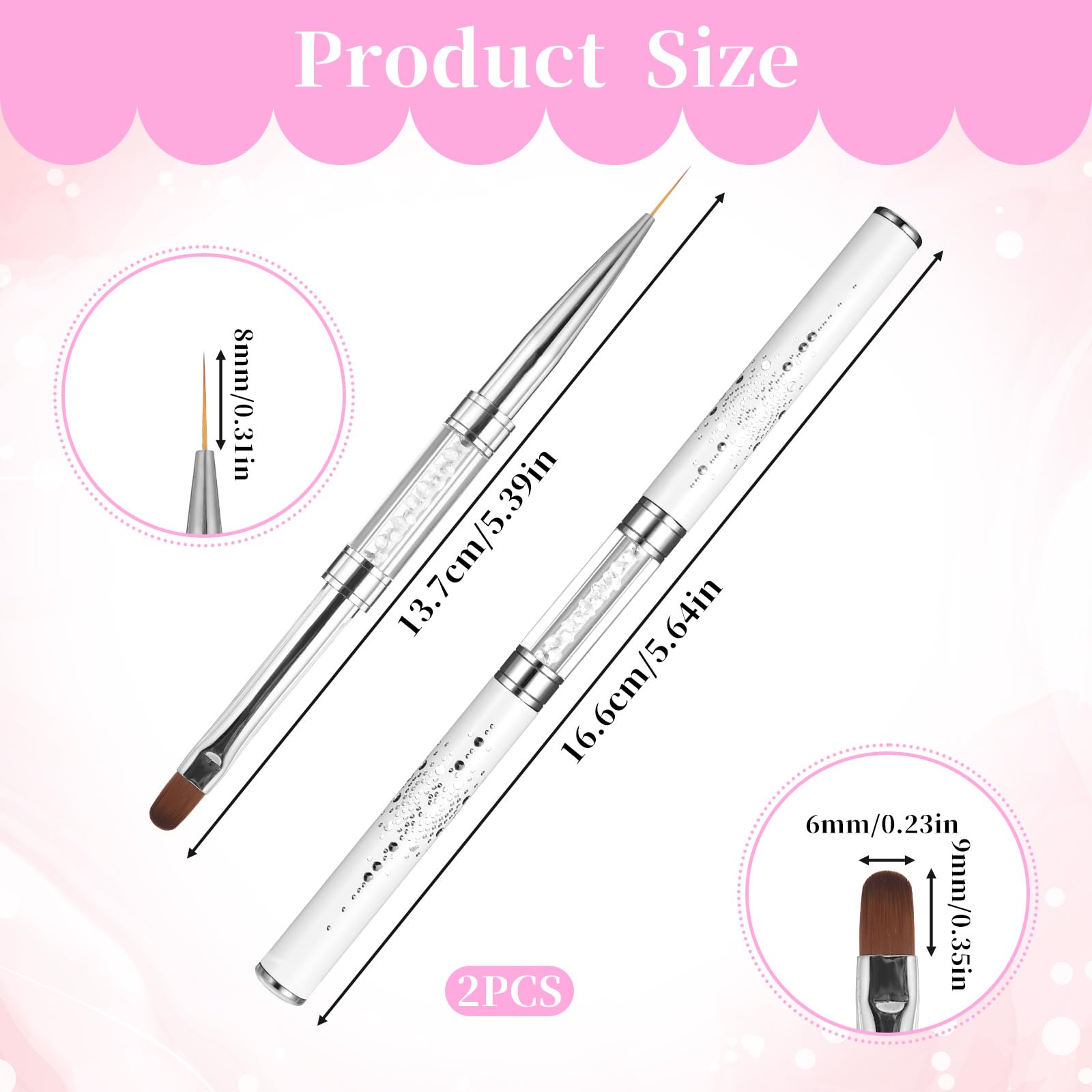 cobee white nylon bristles create precise application with minimal shedding