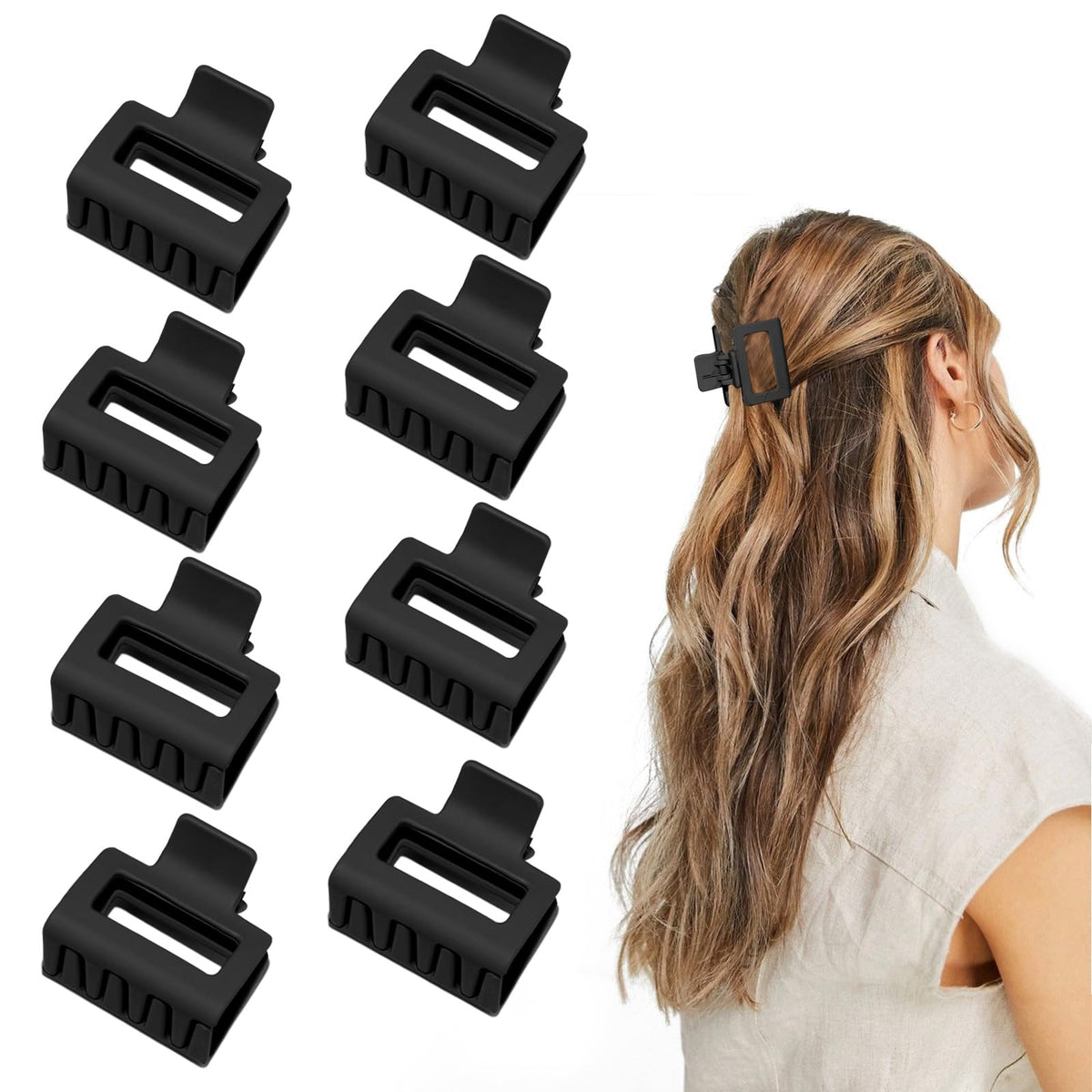 Clips Claw Cobinaan rectángulo mate de 2 pulgadas para cabello fino o grueso.