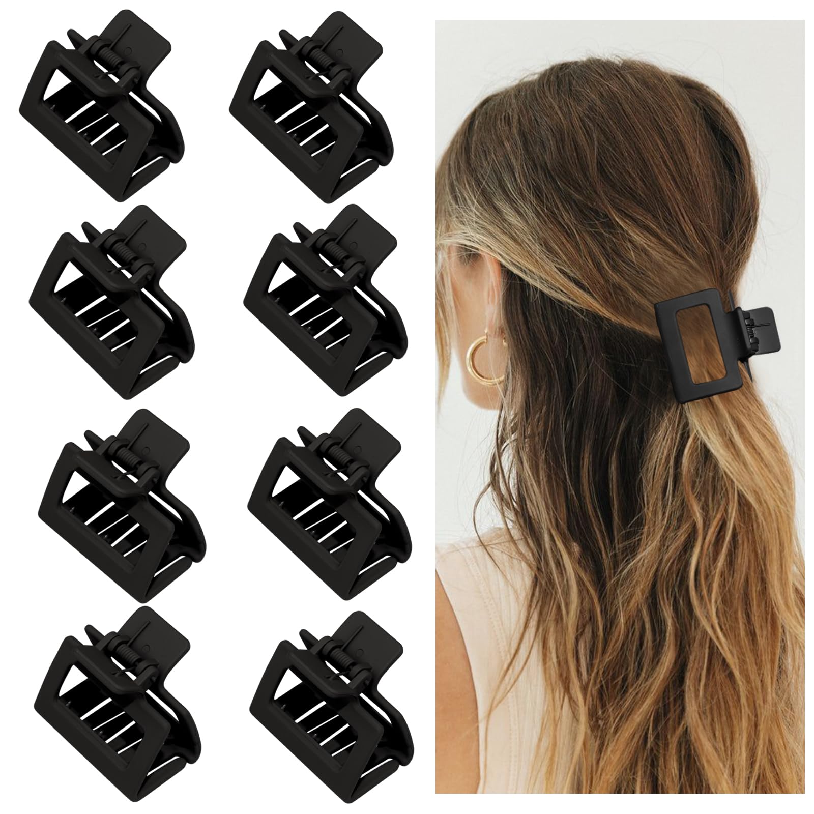 Clips Claw Cobinaan rectángulo mate 2 pulgadas con agarre seguro diario.