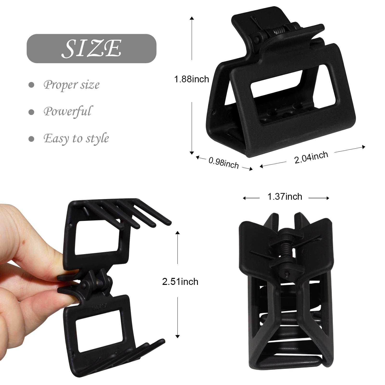 Clips Claw Cobinaan rectángulo mate resistente al óxido y duradero.