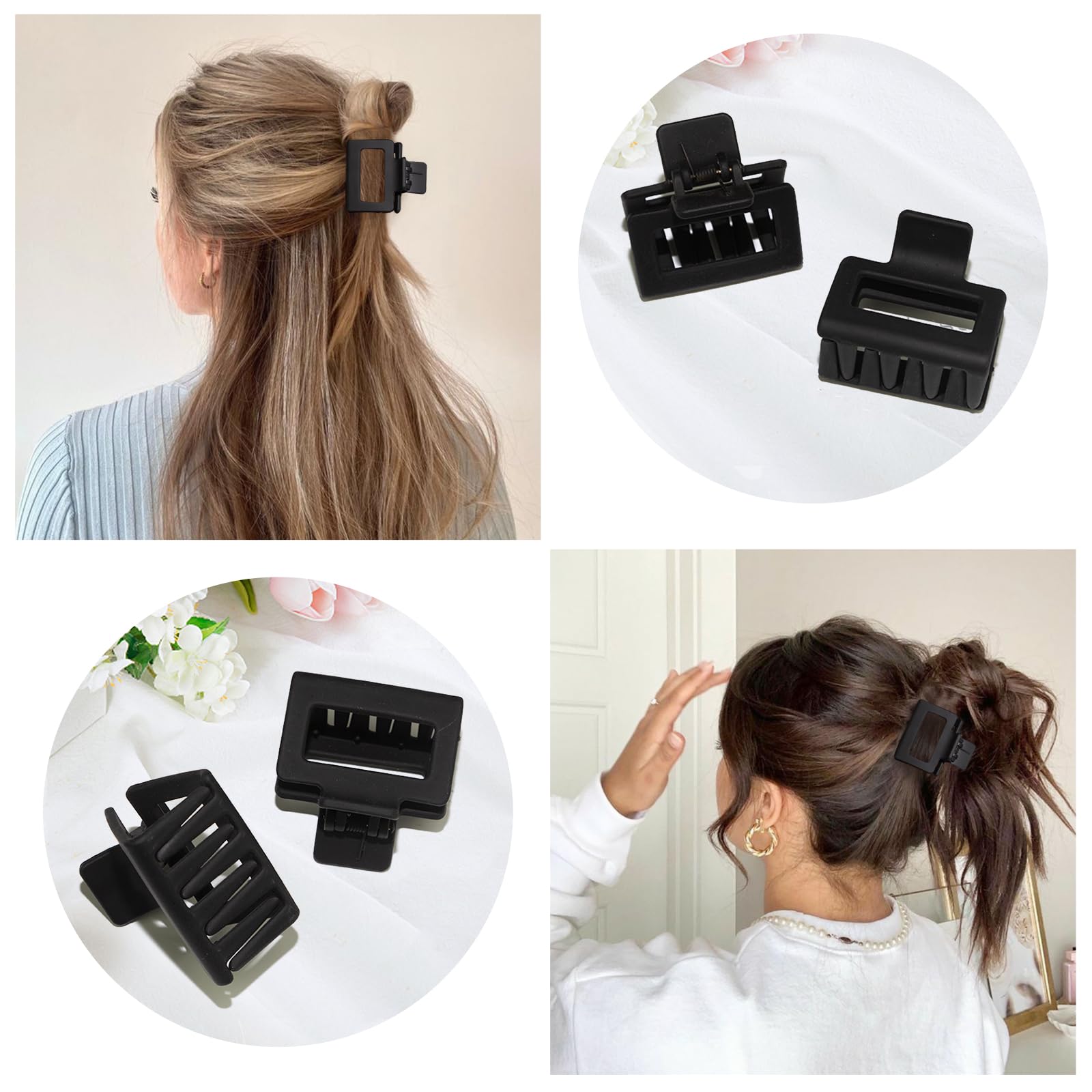 Clips Claw Cobinaan rectángulo mate diseño sobrio para cualquier ocasión.