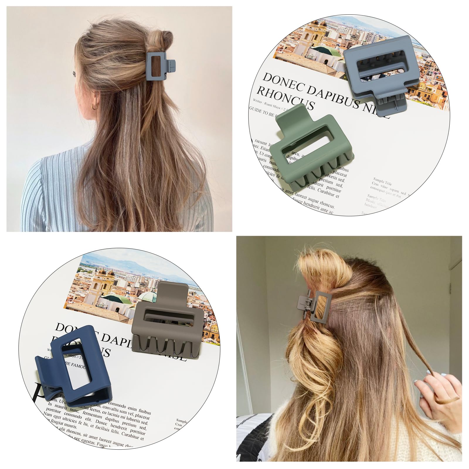 Cobainan pinza para cabello mediana azul oscuro: complemento ideal para peinados elegantes.
