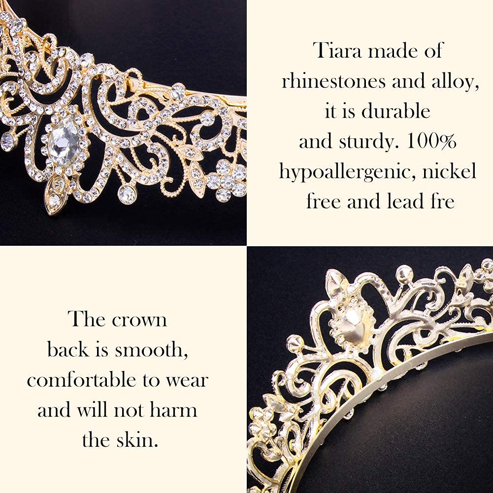 COCIDE Tiara dorada empaquetada, ideal para regalo sorpresa.