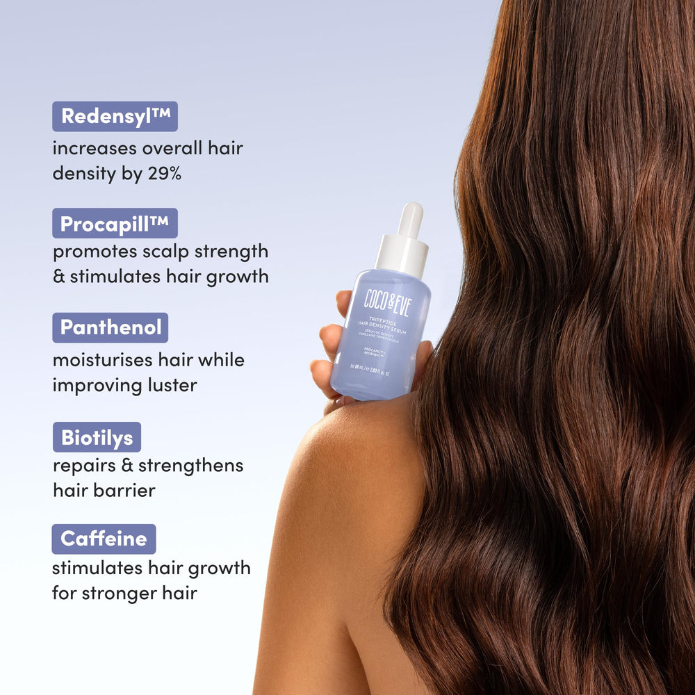 Caffeine-infused formula energizes hair follicles for fuller-looking growth