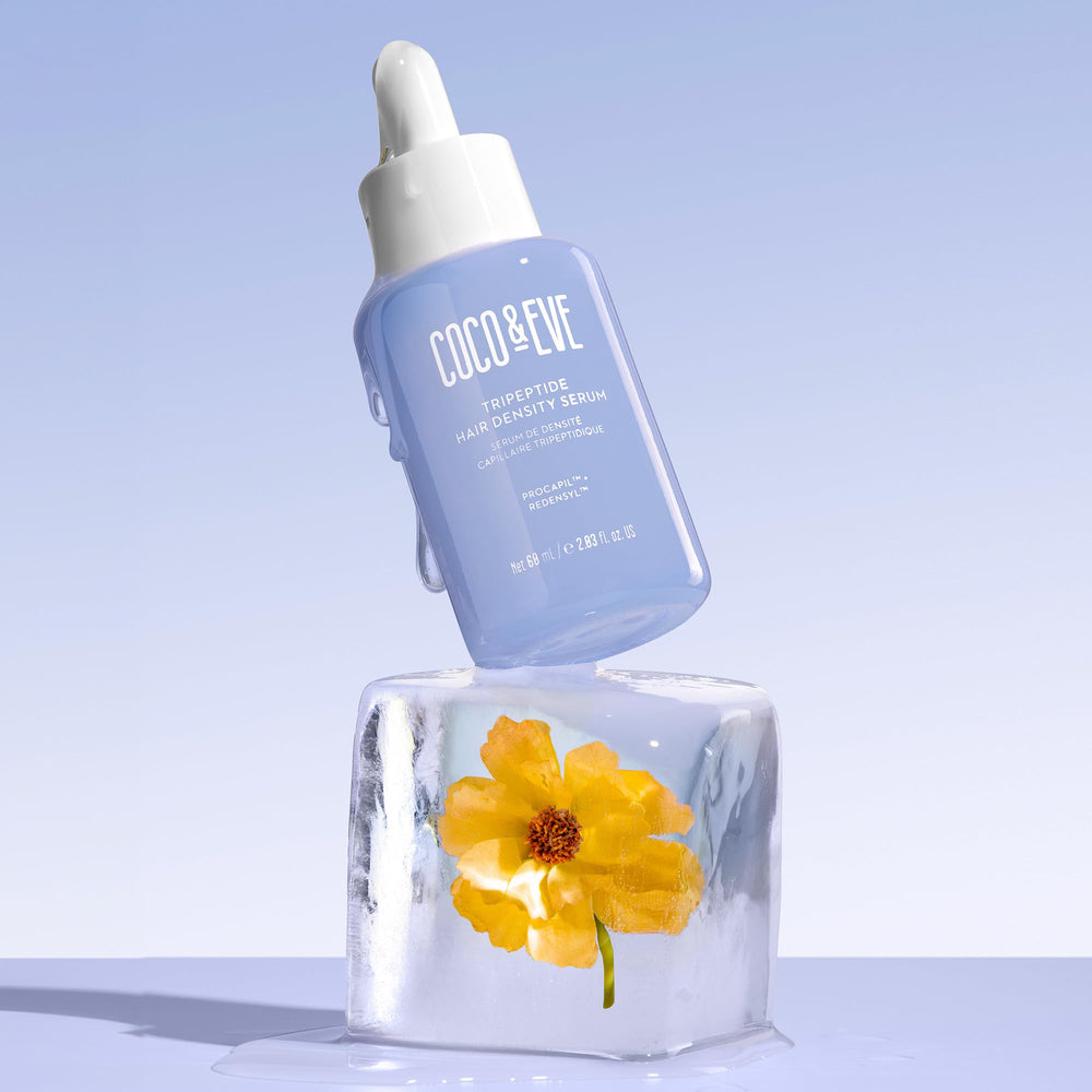 Coco & Eve Tripeptide serum dropper enables precise scalp application