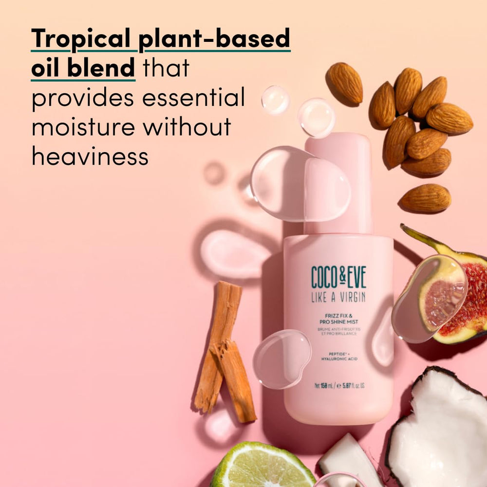 Coco & Eve Like A Virgin heat protection icon indicates protection up to 220°C.