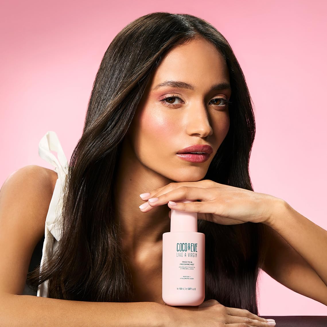 Coco & Eve Like A Virgin oils blend of coconut, jojoba, and argan nourishes hair.