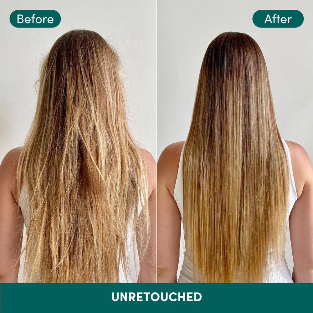 Applying Miracle Hair Elixir to damp hair for smoothness